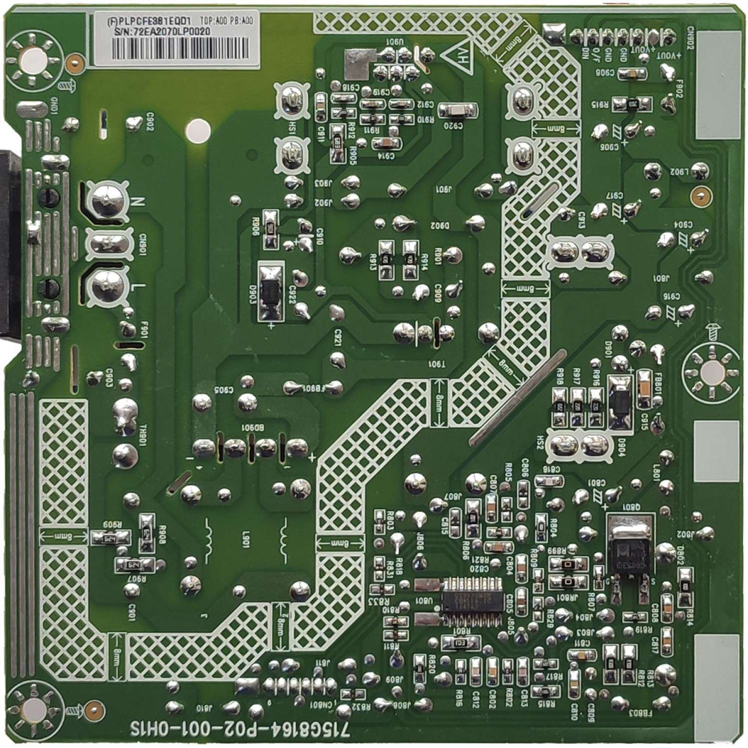 FUENTE DE PODER PARA MONITOR DELL / NUMERO DE PARTE PLPCFE381EQD1 / 715G8164-P02-001-0H1S / (F)PLPCFE381EQD1 / PANEL LTM238HL05 / MODELO P2414HC	 - Imagen 4
